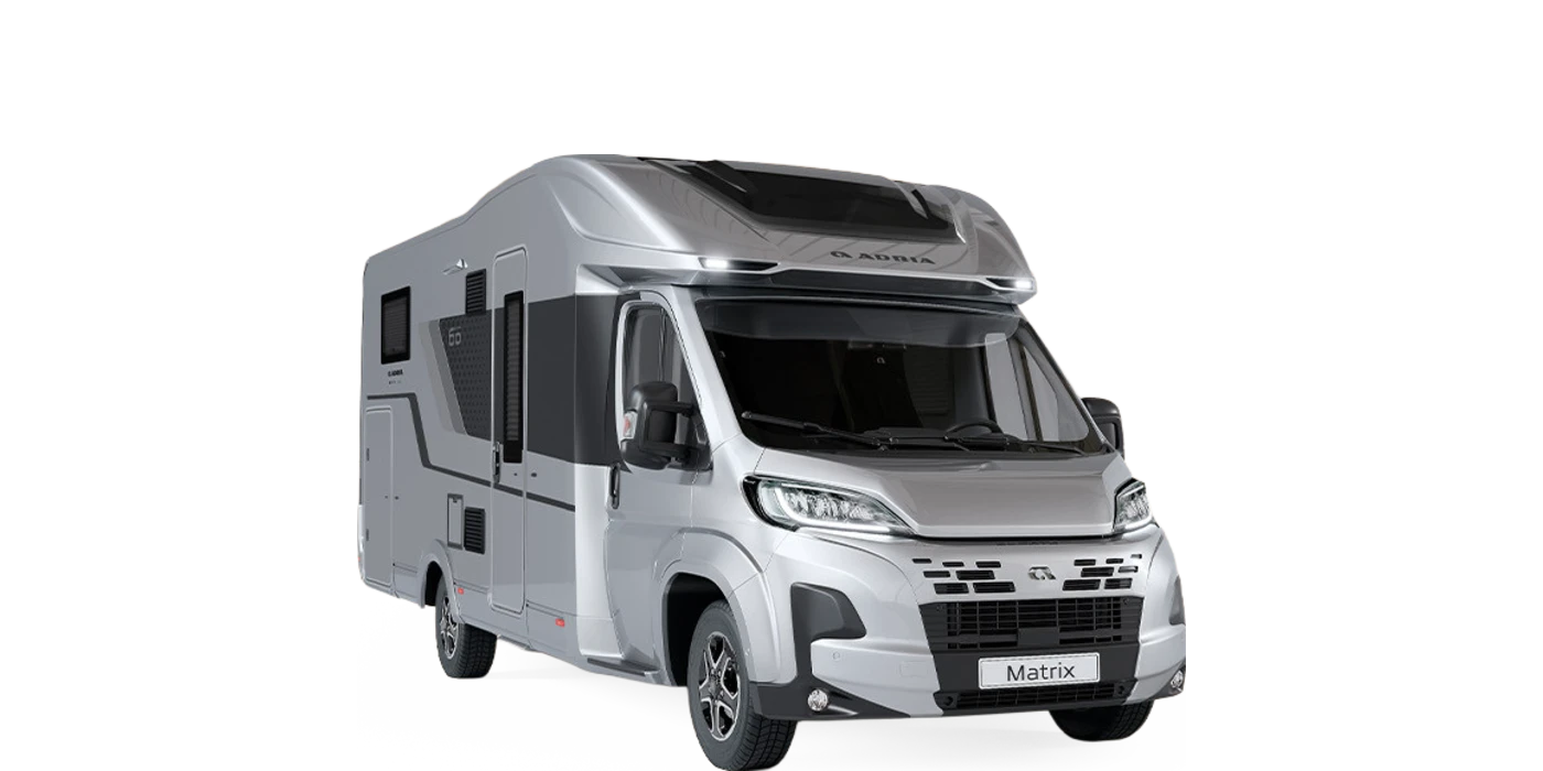Camping-car ADRIA Matrix 60Y détouré, vue trois quarts avant